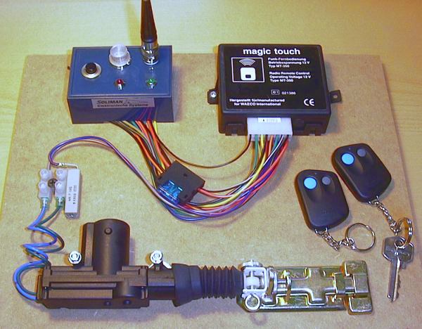 Funkschliesystem MT350 modifiziert - Laboraufbau zu Testzwecken